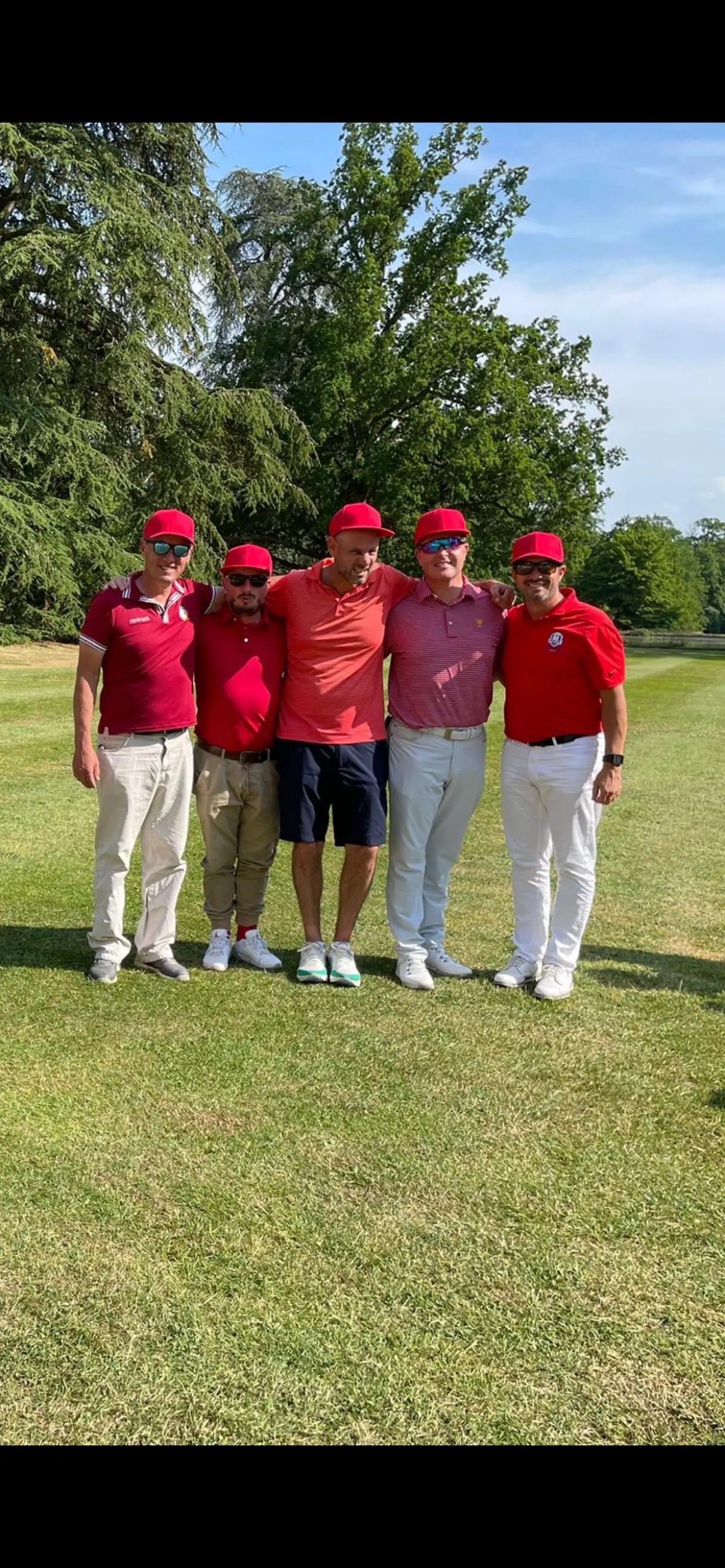 Équipe de golfeurs français en séjour golf depuis la France